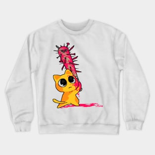 Cat with a spiked bat? Crewneck Sweatshirt